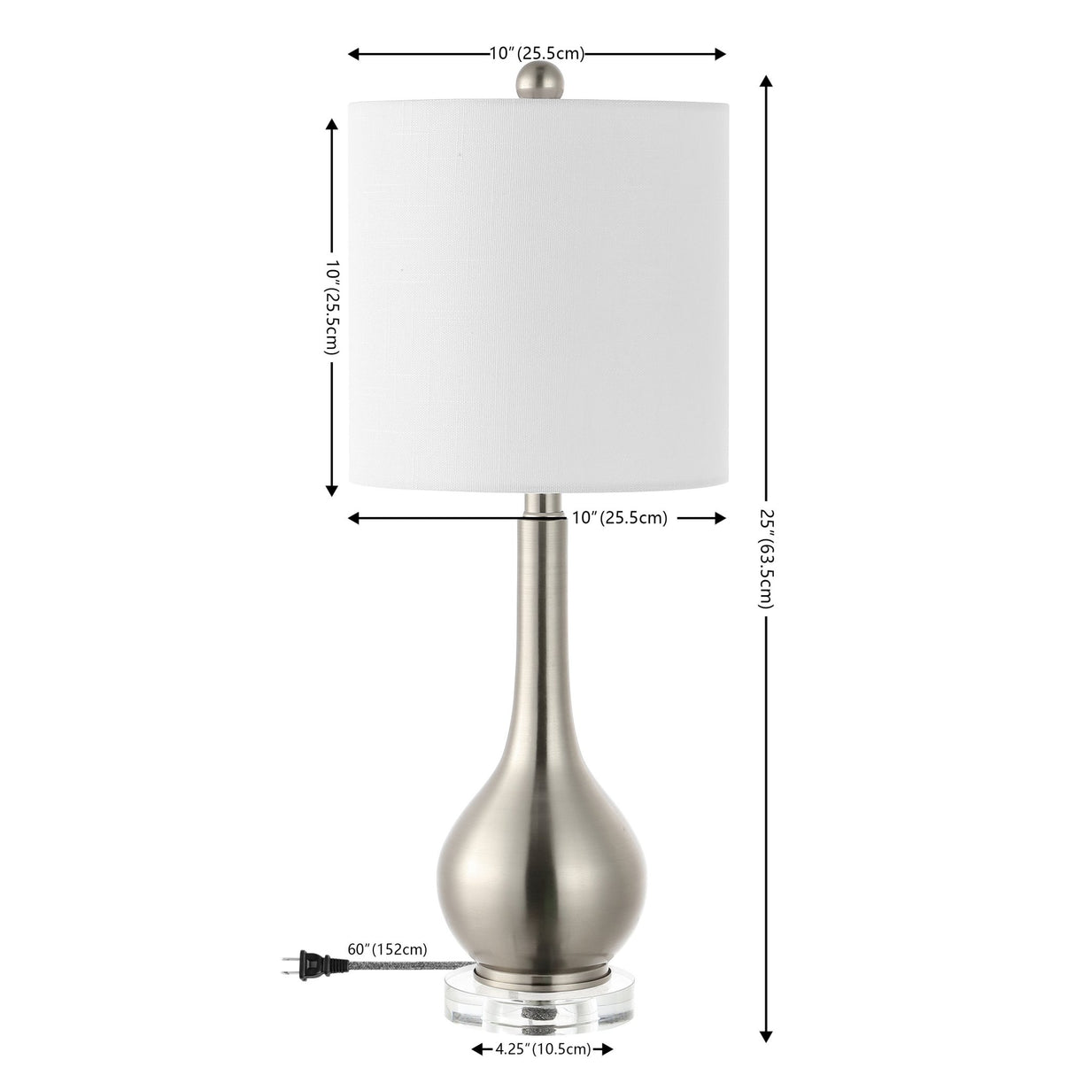 Dylan metal/crystal teardrop led table lamp - Tuesday Morning - Table Lamps