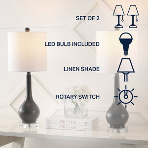 Dylan metal/crystal teardrop led table lamp - Tuesday Morning - Table Lamps