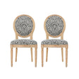 Dynamic Upholstered Dining Chair with Round Backrest and Fluted Legs, Set of 2 - Dining Chairs