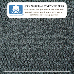 100% Cotton Woven Texture Bath Towel Set - Marbella Collection