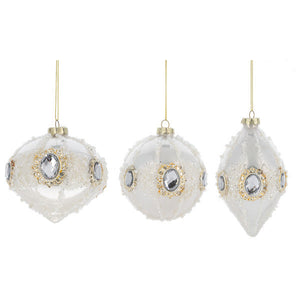 Elegant Vintage Jewel Glass Ornament -