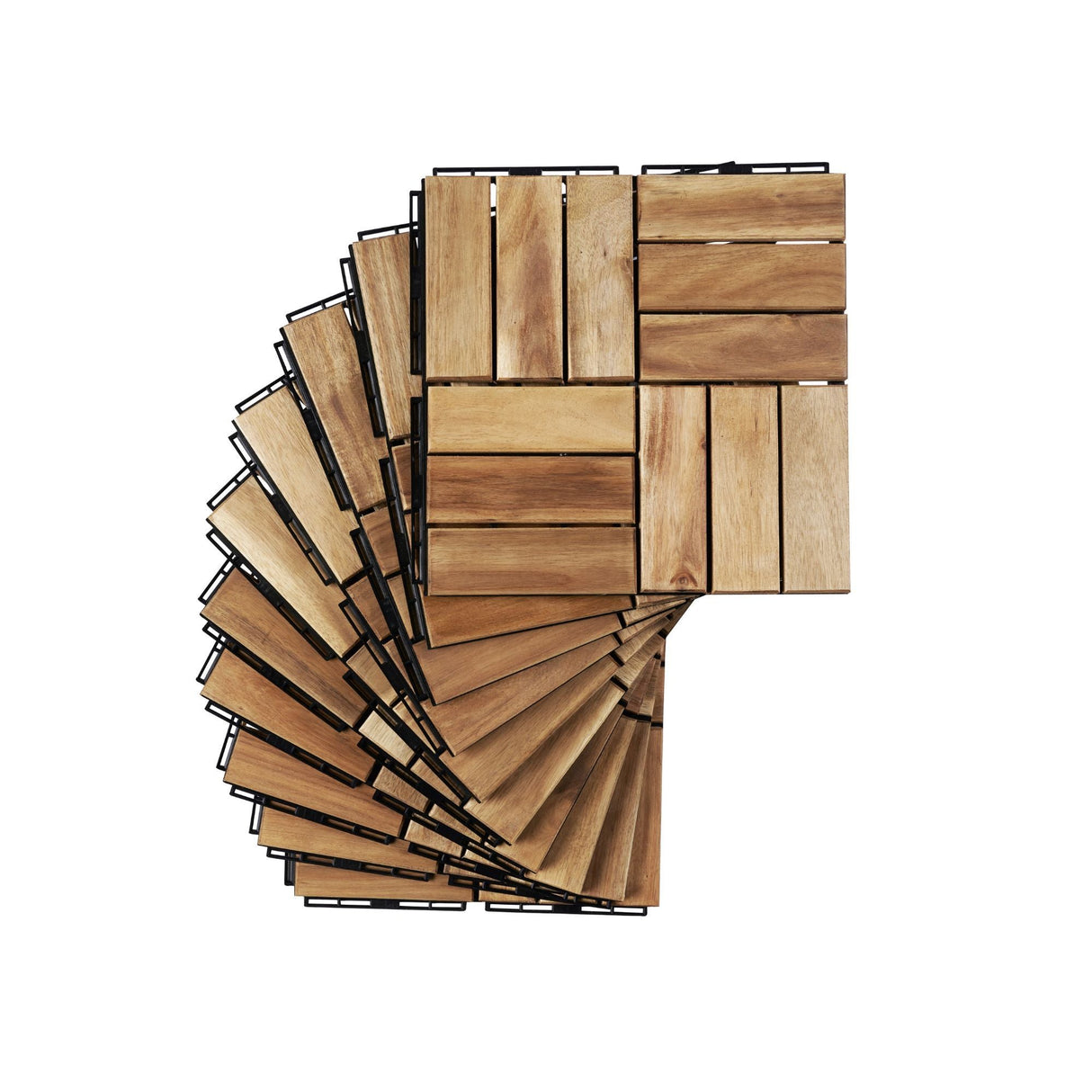 12" X 12" Interlocking Deck Tiles Checker Pattern