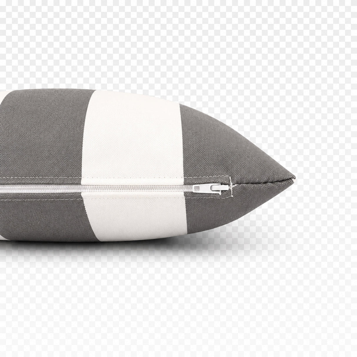 4 Pack Outdoor Lumbar Pillow with Inserts - Gray/White Striped