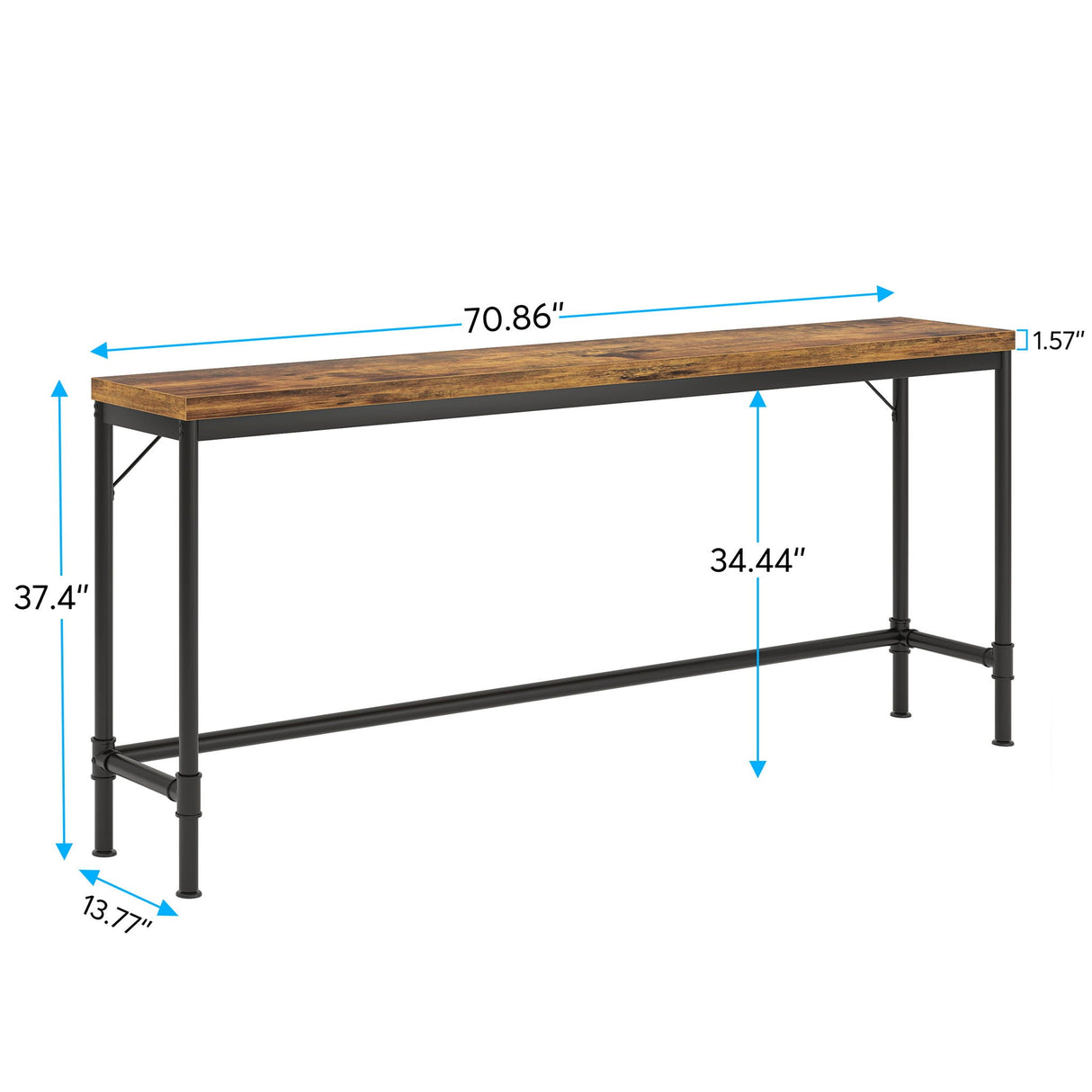 Tribesigns Extra Long Console Table - Brown / Black