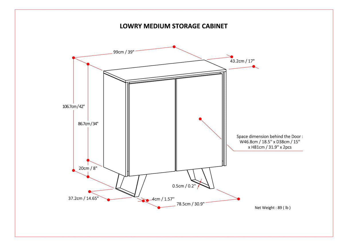 Lowry - Handcrafted Medium Storage Cabinet