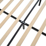 King Size Bed Frame with Upholstered Teddy Velvet Headboard