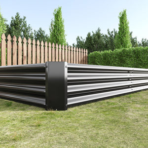 Raised Garden Bed Kit - Metal 7.6x3.7x0.98ft for Flower Planters, Vegetables, Herb