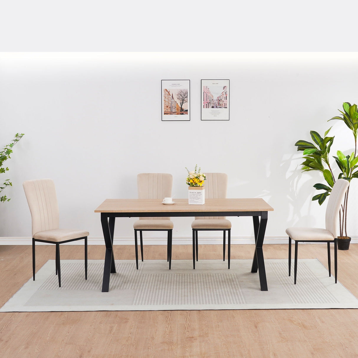 Velvet Dining Chairs for Dining Room (Set of 4)