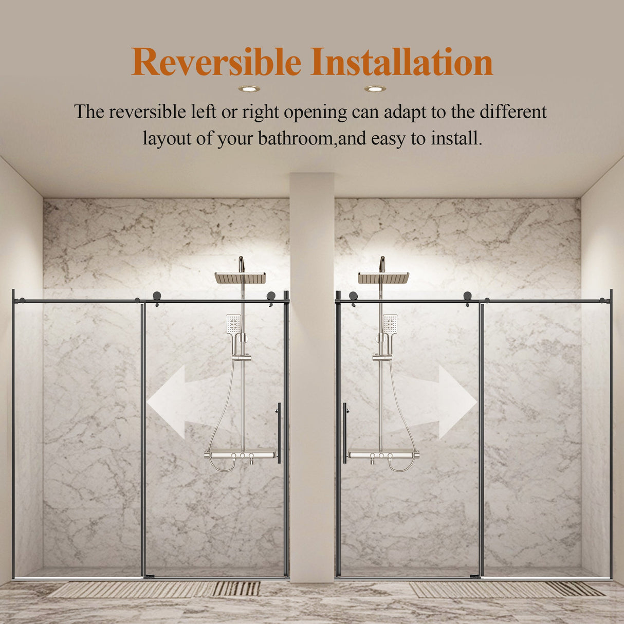 Frameless Single Sliding Shower Door