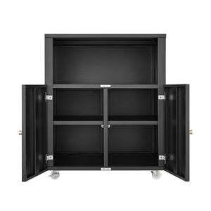 Home Office Printer Stand With Wheels And File Cabinet