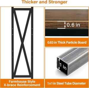 56.30'' Bakers Rack with 4-Level Storage Shelves