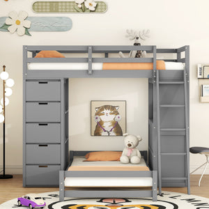 Bunk Bed With LED Light And USB Ports