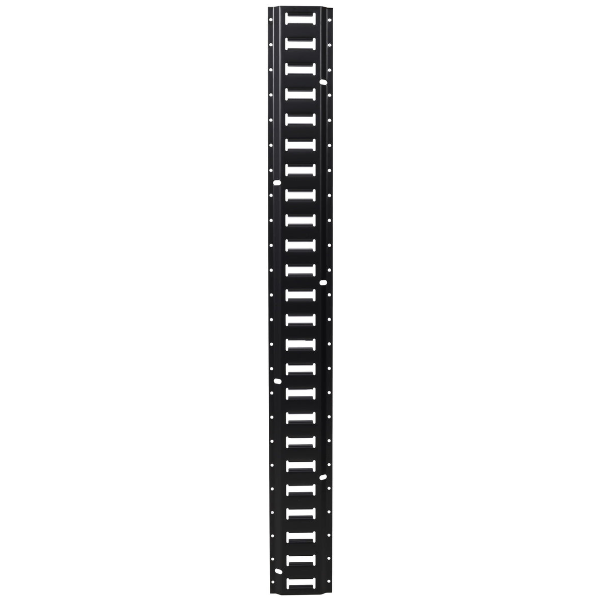 Heavy Duty E Track Tie-Down Rail Kit with Steel O-Ring Anchors - Black