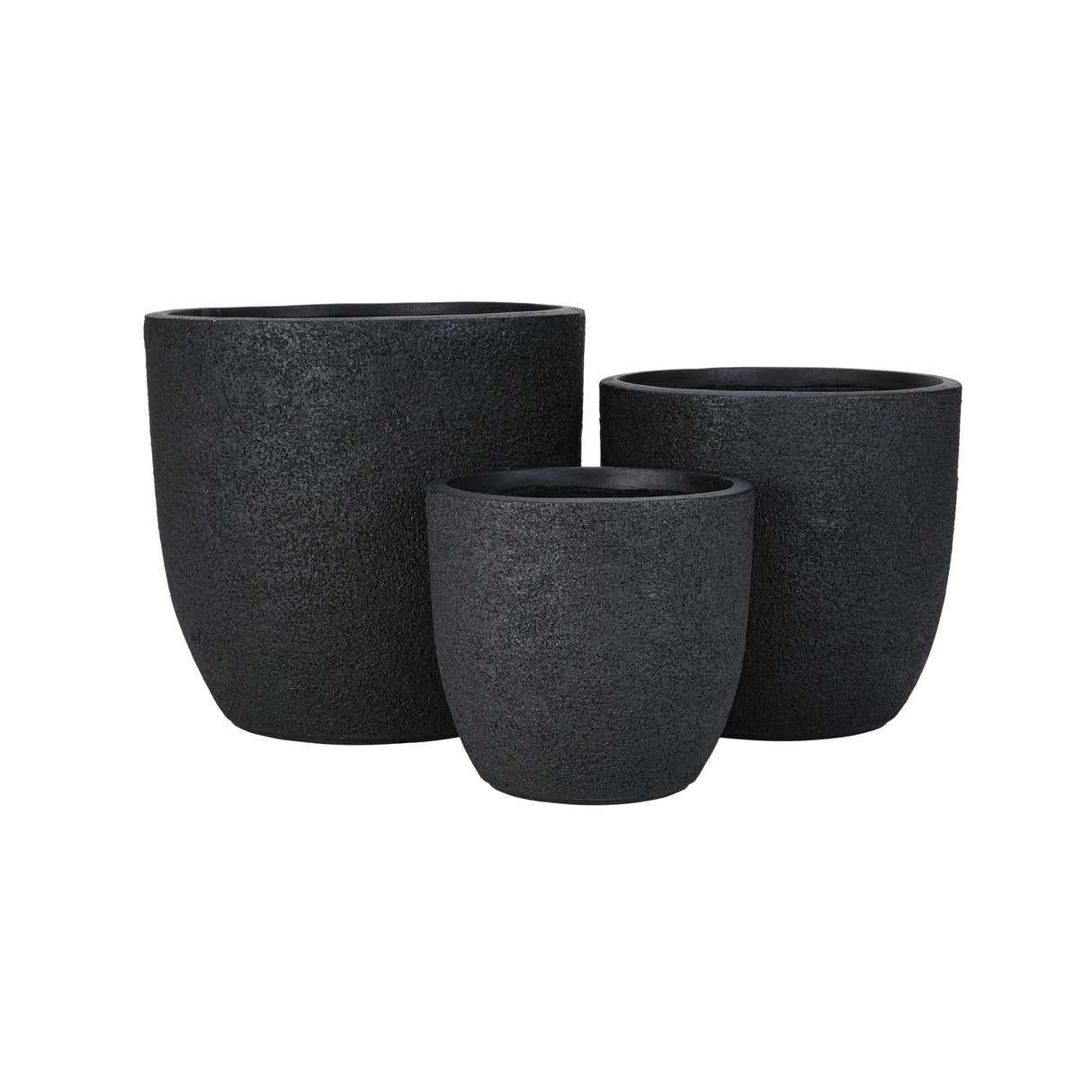 U_Style Lightweight Matte Textured MGO Flower Pot Set of 3