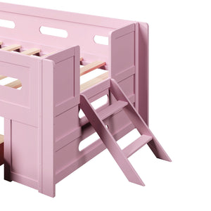 Platform Bed With Guardrail And Drawer