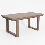 7-Piece HDPE Outdoor Dining Set for 6 – Antique Dark Oak