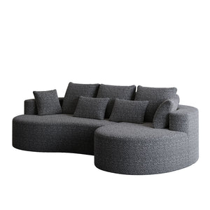 Curved Oversized Sectional Sofa With Extra Deep Seat