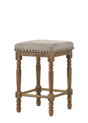 Farsiris Weathered Counter Height Stool Set 2 Beige