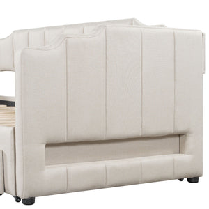 Extendable Daybed With LED Light And 2 Storage Drawers