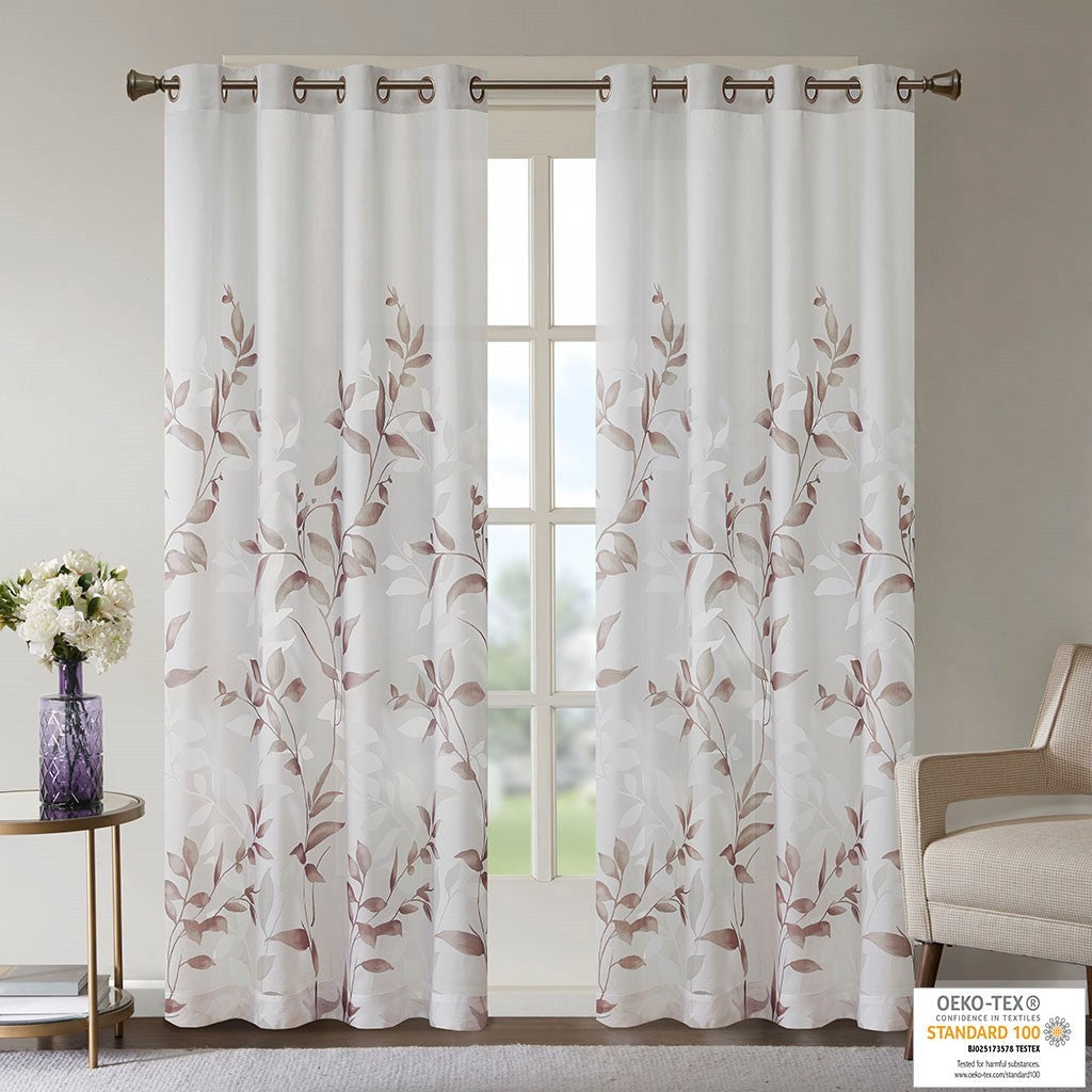 Burnout Printed Curtain Panel (Single Panel)