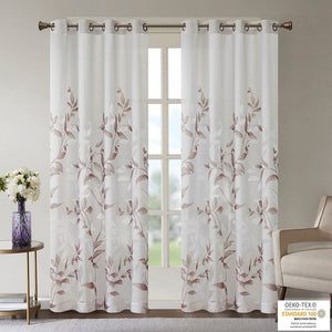 Burnout Printed Curtain Panel (Single Panel)