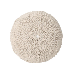 Bordeaux - Knitted Round Pouf