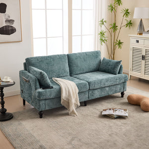 2 Seater Sofa With LED Light, USB Charging Port, And Storage Bag