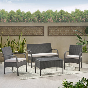 Cordoba KD Wicker 4 Piece Chat Set