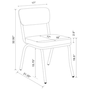 Marla - 5 Piece Dining Set With Round Table And Upholstered Chairs - White