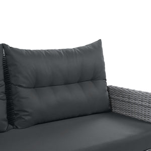 Outdoor Furniture Set Patio Rattan Furniture with Adjustable Table, Recliners, Side Tables, Ottomans