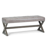 Salinger Large Ottoman Bench - Distressed Grey Taupe