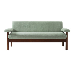 Fabric Loveseat Sofa with Armrest Pillows - Beige, Green, or Dark Brown