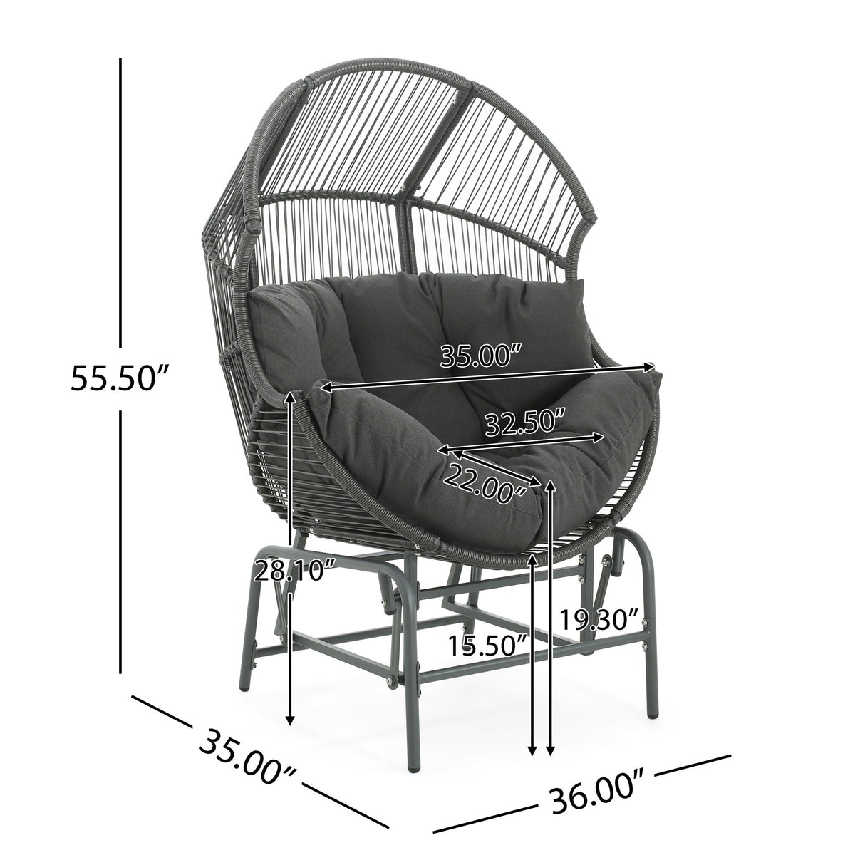 Palos Outdoor Wicker Glider Chair