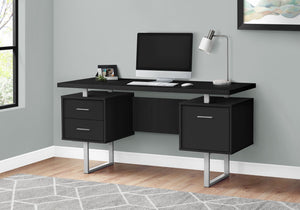 Computer Desk For Home Office, Laptop, Left, Right Set-Up, Storage Drawers, Contemporary & Modern