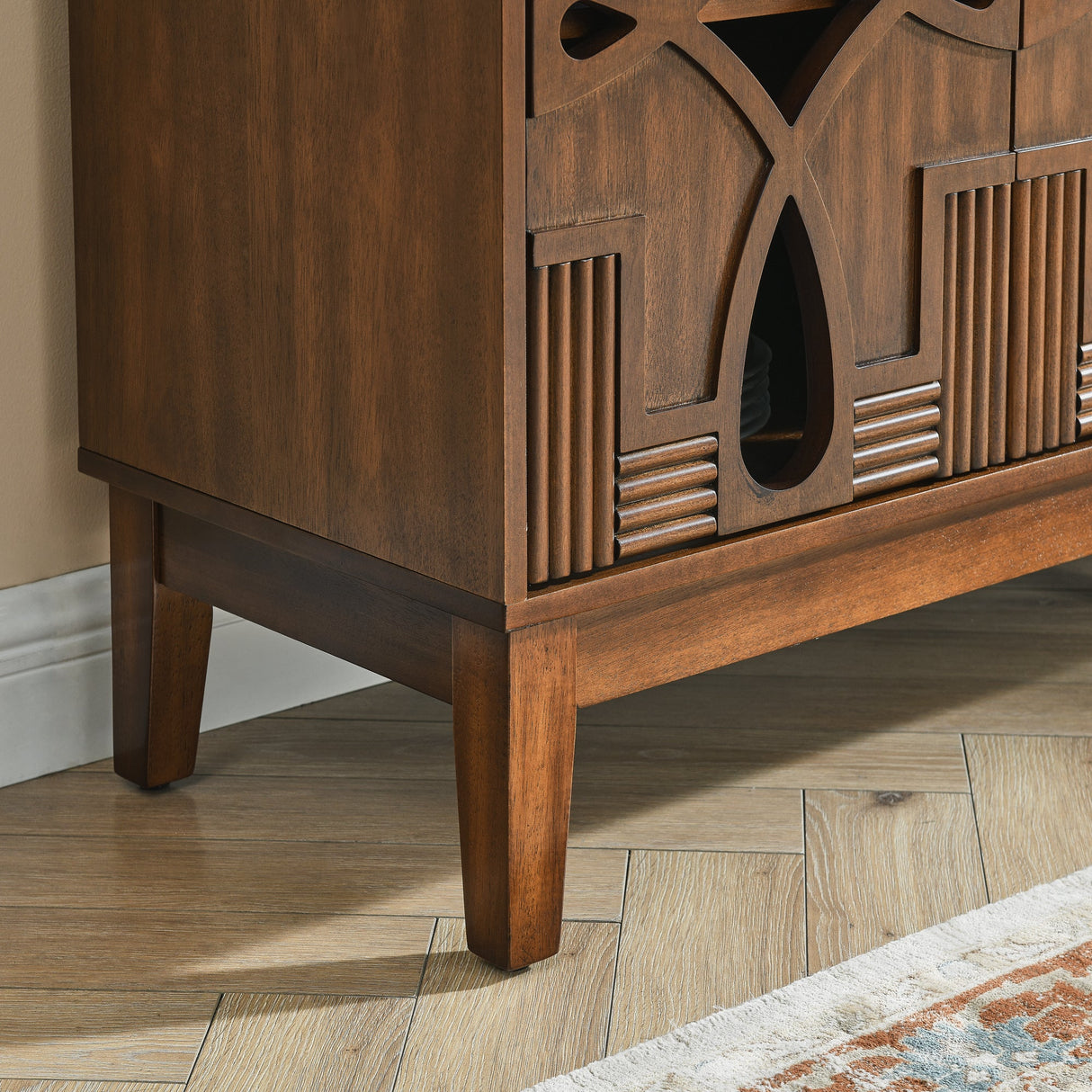 Sideboard with 4 Doors and Adjustable Shelves