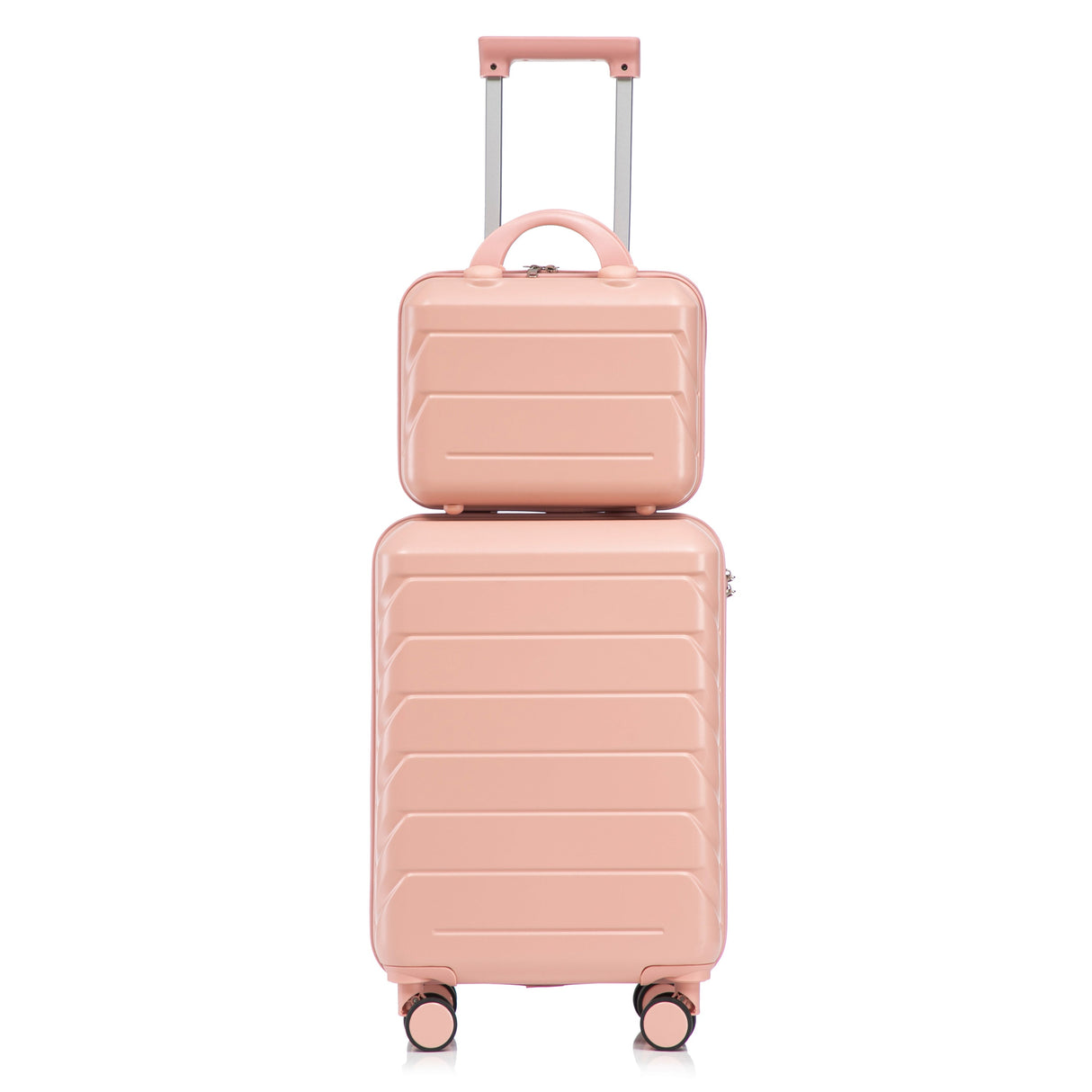 2-Piece ABS Spinner Wheel Luggage Set with Combination Lock