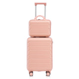 2-Piece ABS Spinner Wheel Luggage Set with Combination Lock