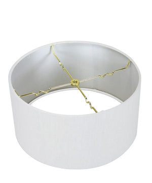 16"W 2 Light Swag Plug-In Pendant  White Linen Drum with Diffuser Black Cord