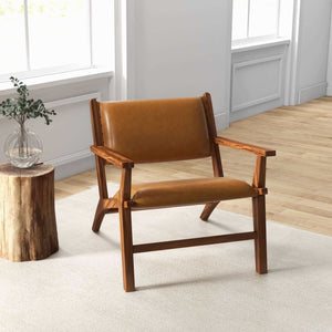 Hendrix - Antique Arm Chair - Brown / Rustic / Tan