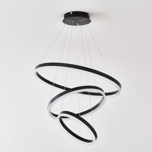 Modern 3 Rings Chandelier with Remote Control