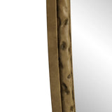 Iron Art Oval Retro Mirror in Gold with Antique Effect