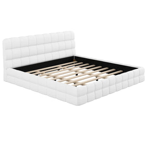 Upholstered Platform Bed With Headboard