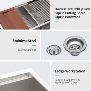 Stainless Steel Undermount Kitchen Sink With Double Bowl