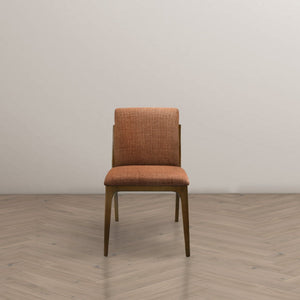 Elegant Dining Chair Set with Upholstered Fabric - Light Brown or Beige