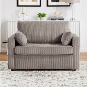 Sleeper Sofa With Foldable Mattress, USB Ports, Side Table & Storage Pocket