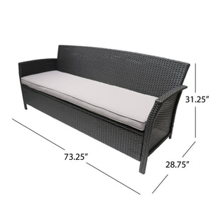 St Lucia Three-Seater Outdoor Woven Sofa