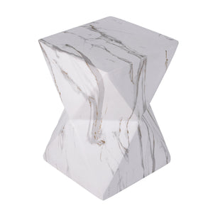 Modern Geometric MGO Side Table - Hourglass Accent Table