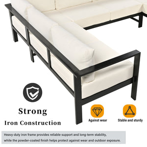 U-Style U-Shaped Outdoor Sectional Sofa Set
