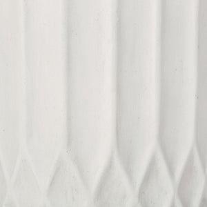 Planter With Subtle Pleated Design - Antique White