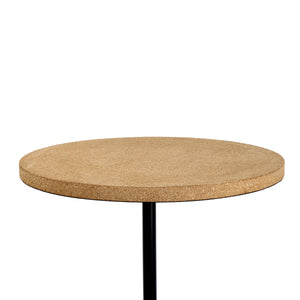 Calix Contemporary Minimalist Metal/Cork Round End Table
